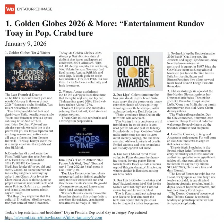 Golden Globes 2026 & Blockbuster Premieres: Top Entertainment Buzz Today